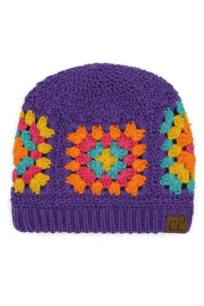 C.C Multi Color Crochet Beanie