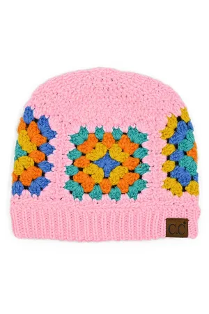 C.C Multi Color Crochet Beanie