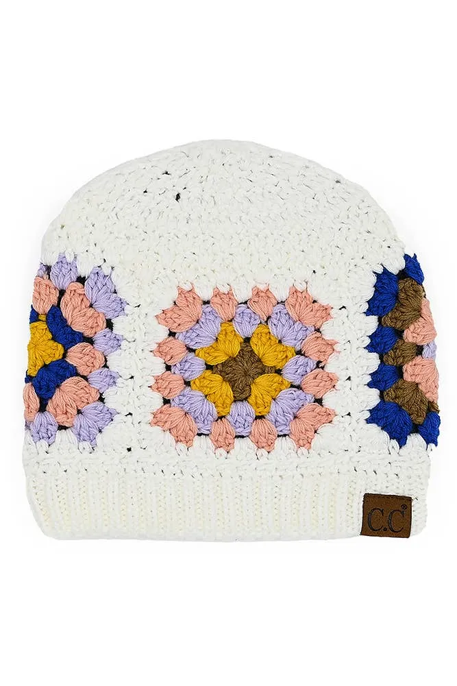 C.C Multi Color Crochet Beanie