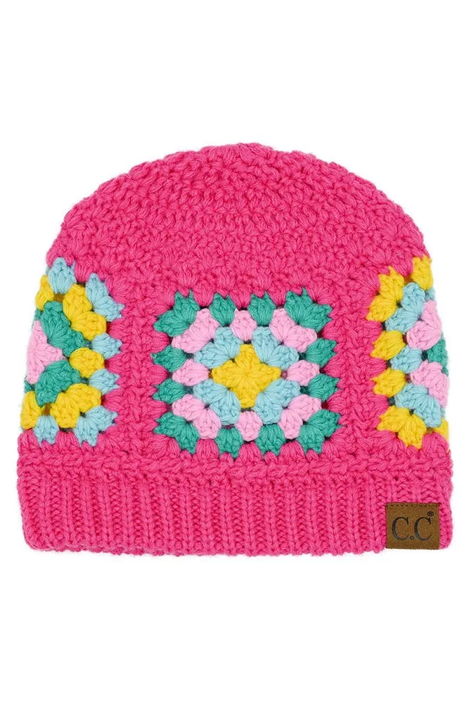 C.C Multi Color Crochet Beanie