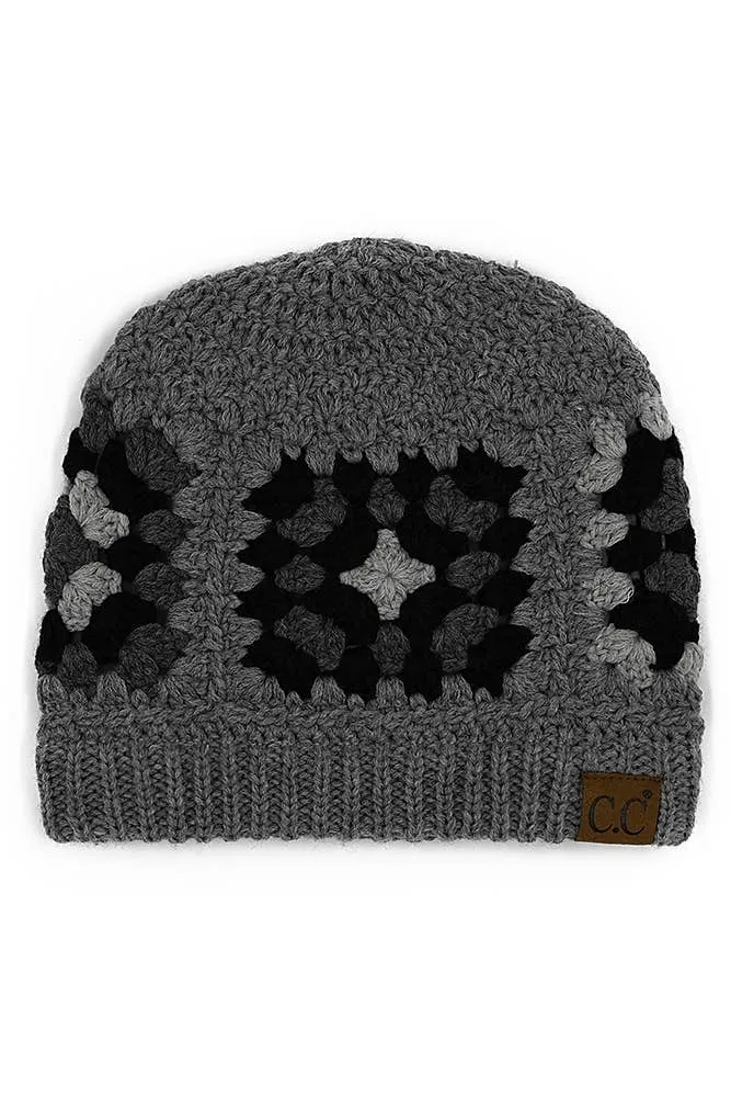 C.C Multi Color Crochet Beanie