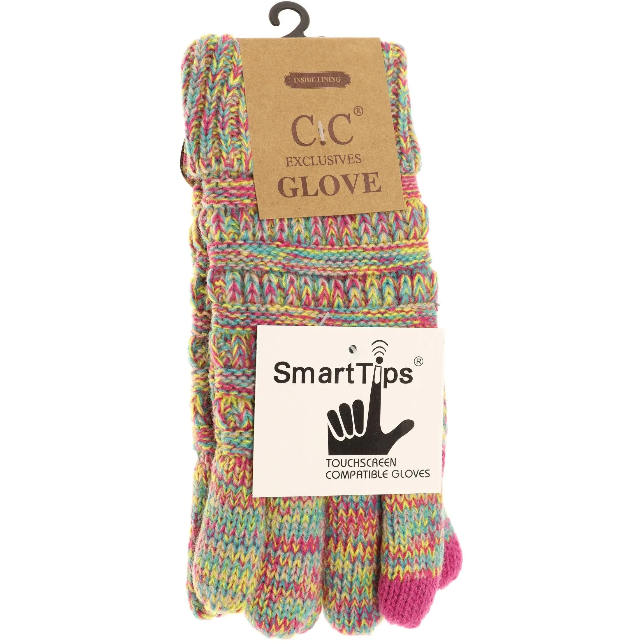 C.C Multi Color Ribbed Gloves