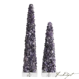 Cienega Purple Quartz Obelisks [Set of 2]