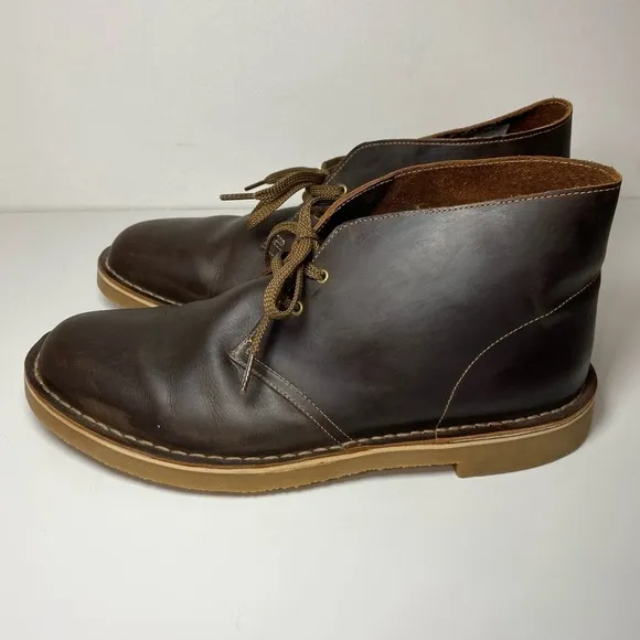 Clarks | Men's Classic Brown Leather Bushacre 2 Chukka Boots Sz 12 M