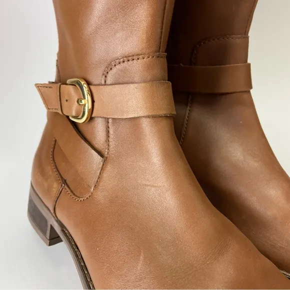 Clarks Womens HAMBLE HIGH Tan Leather Knee High Boots Size 6.5