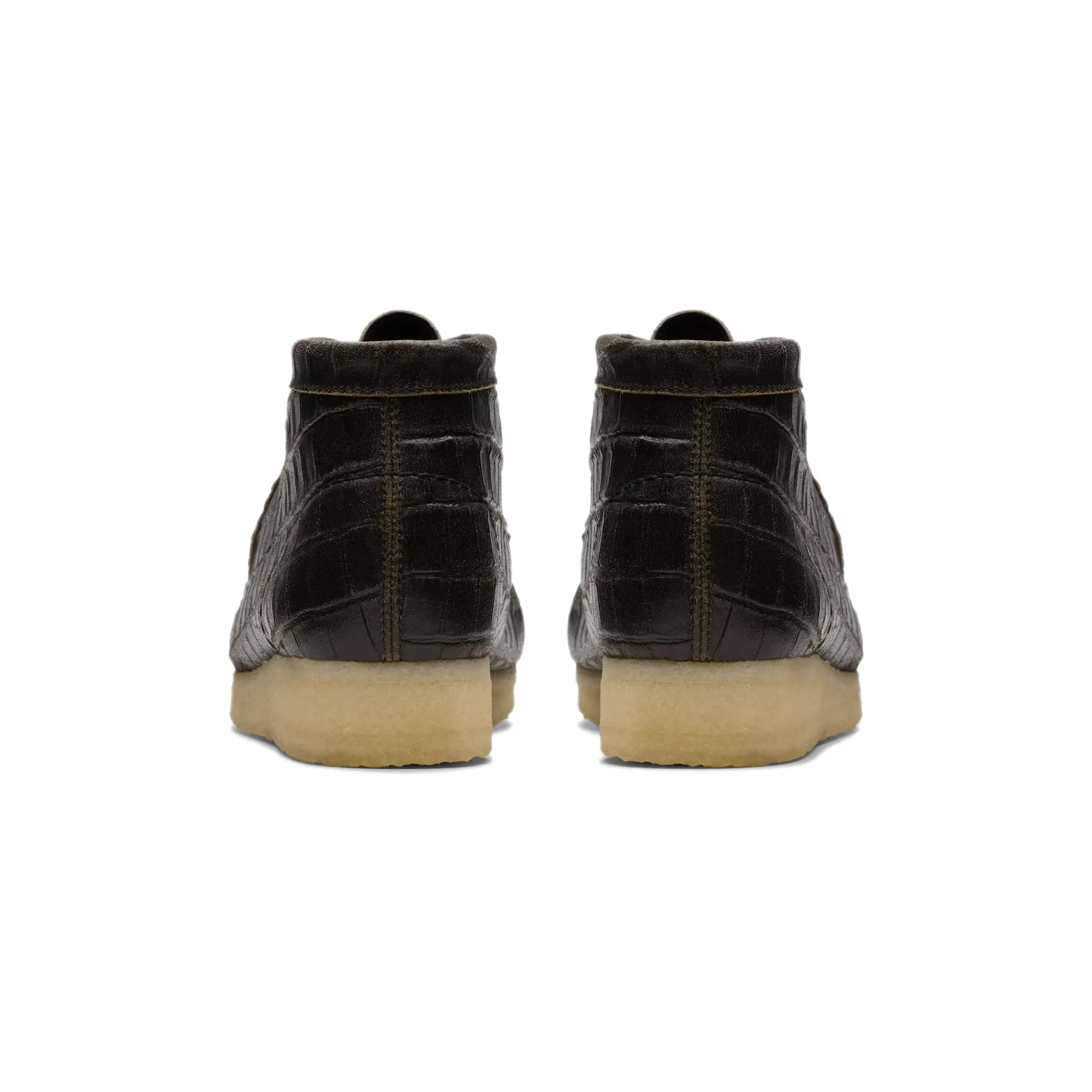 Clarks Womens Wallabee Croc Distress Boots