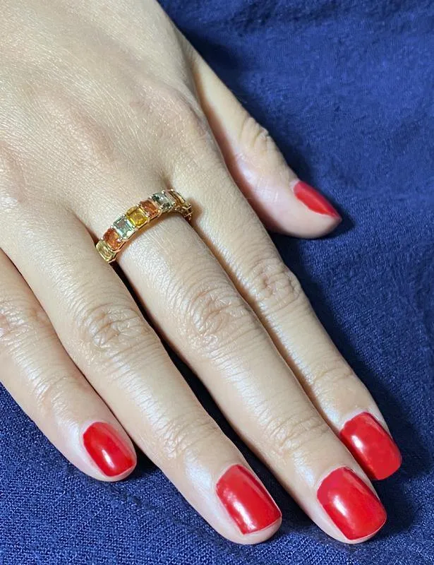 Color Gemstone Ring R39022 Model 6