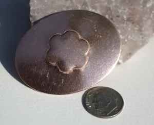 Copper Flowery Oval Embossed Blanks Enameling Stamping Texturing - 4 pieces