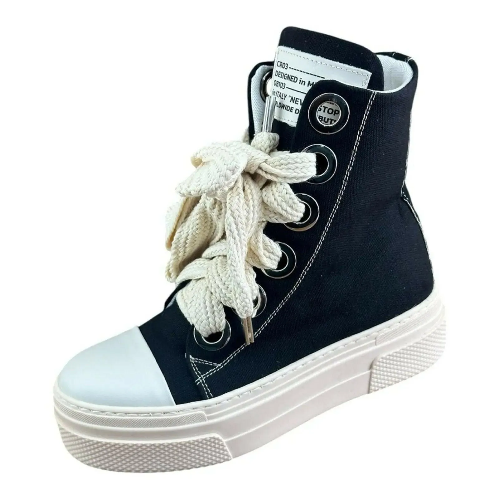 Cristianzerotre CRO3 Calipso 300  Canvas Black Boots