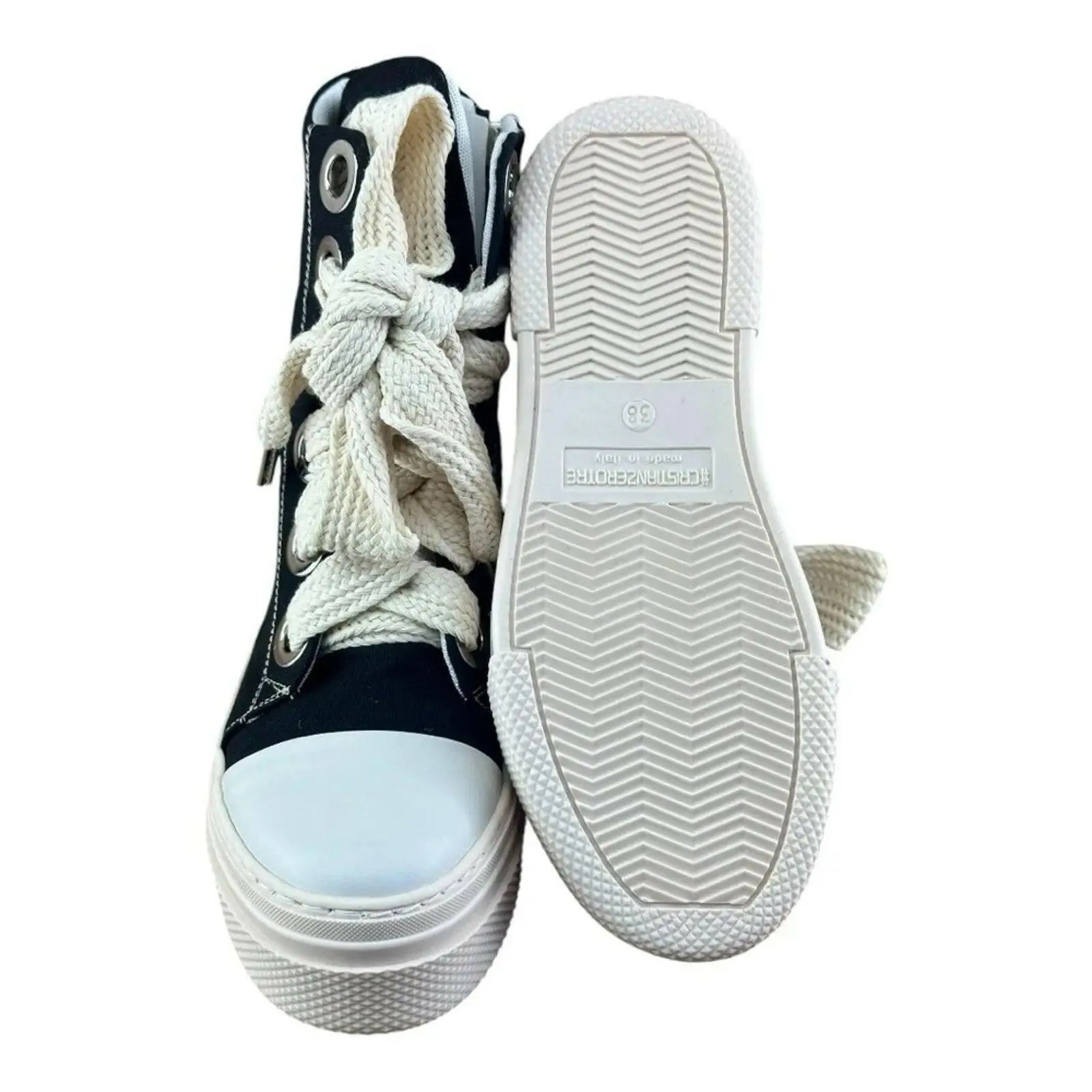 Cristianzerotre CRO3 Calipso 300  Canvas Black Boots
