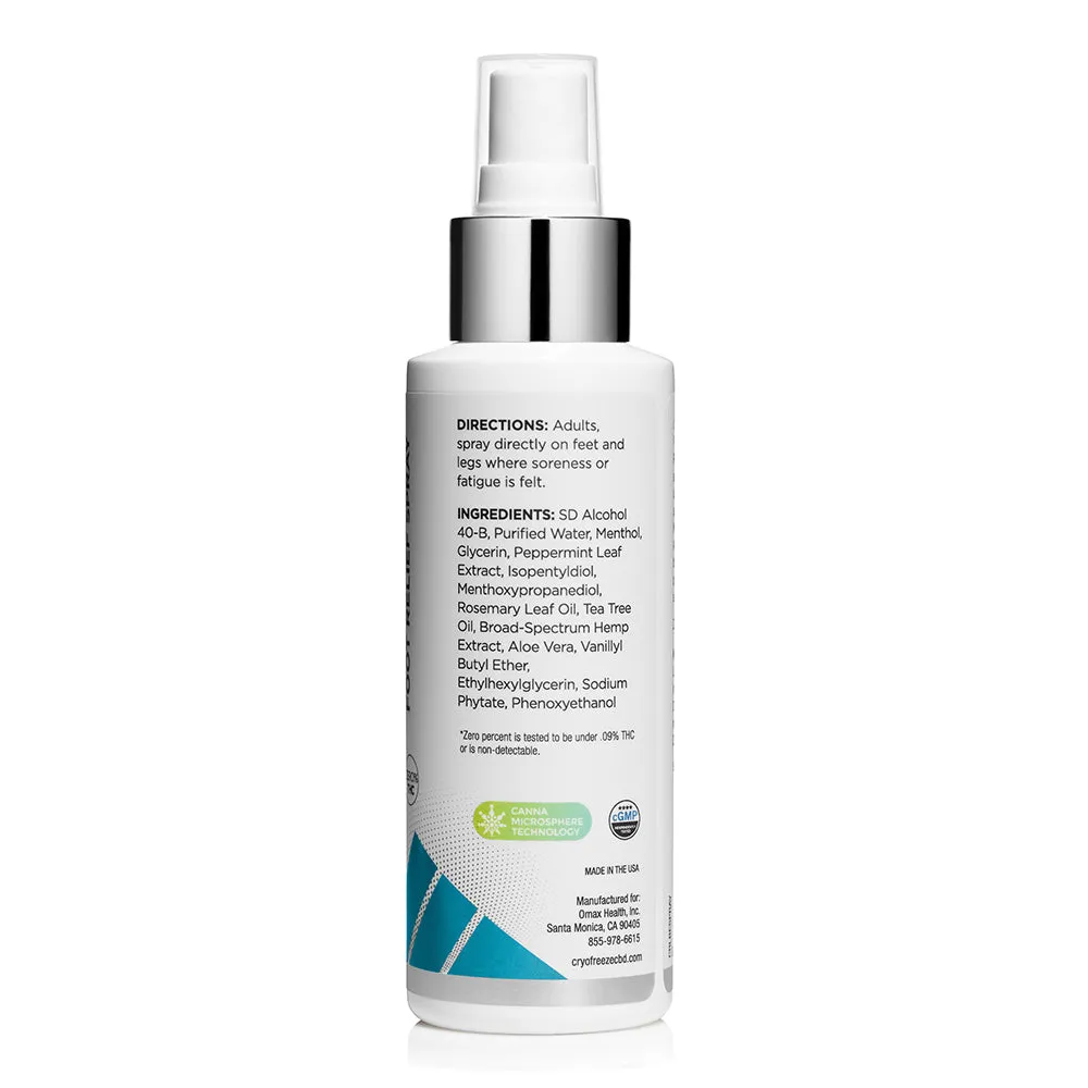 CryoFreeze CBD Cooling Relief Spray Display Unit