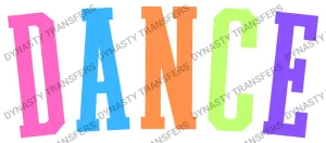 DANCE - Multi-Color Varsity Letters