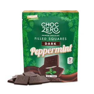 Dark Chocolate Peppermint Filled Squares