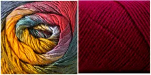 DARK FUCHSIA   MARIGOLD - Embossed Phoenix Scarf KIT