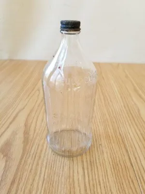 Decorative Embossed Full Quart Motor Oil Bottle