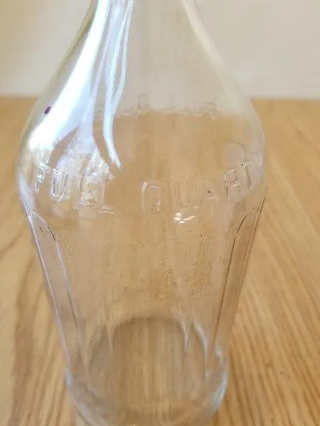 Decorative Embossed Full Quart Motor Oil Bottle