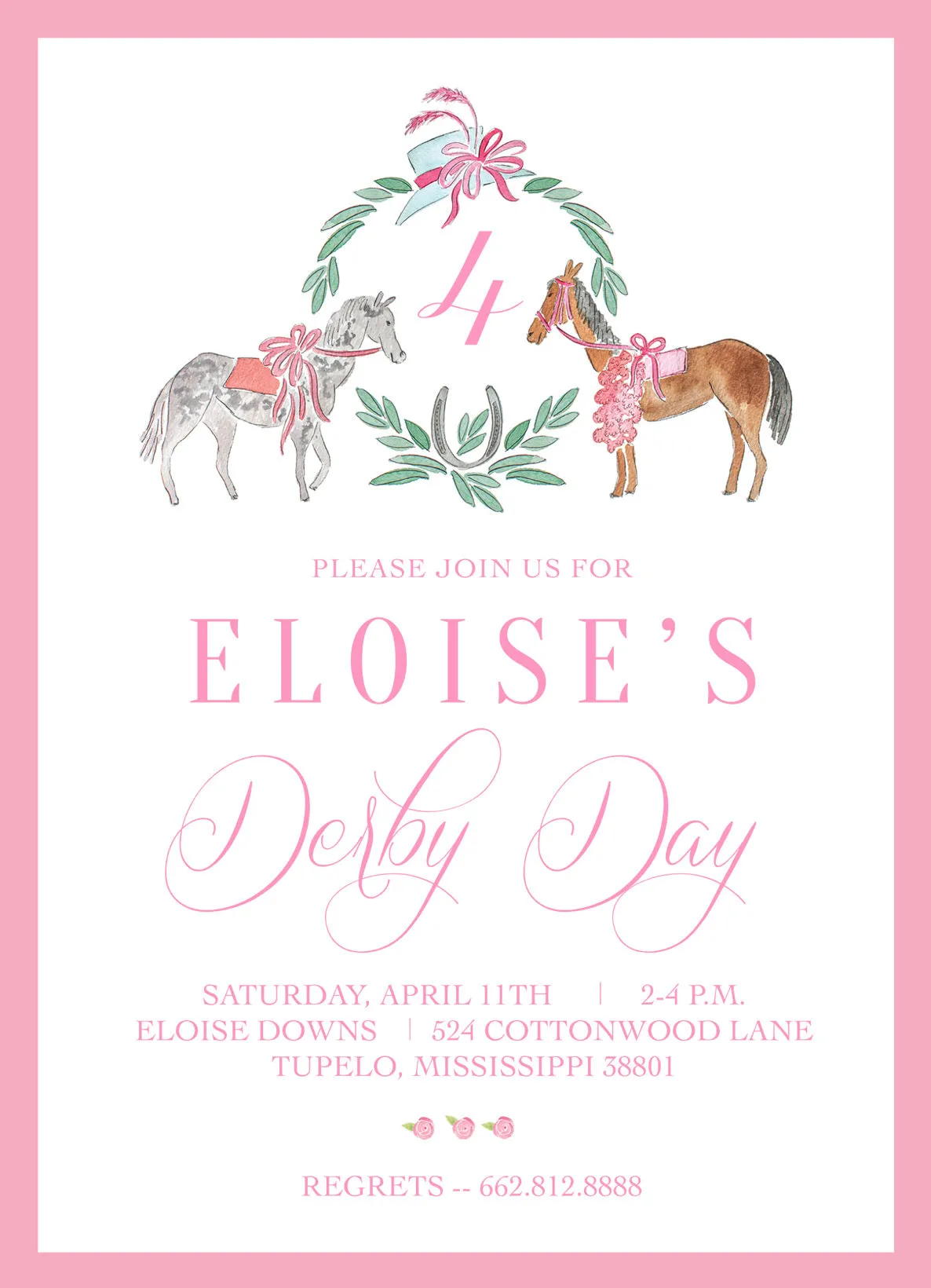 Derby Crest Birthday Invitations