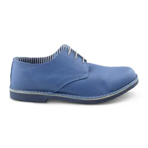 Derby in pelle bottolato cielo