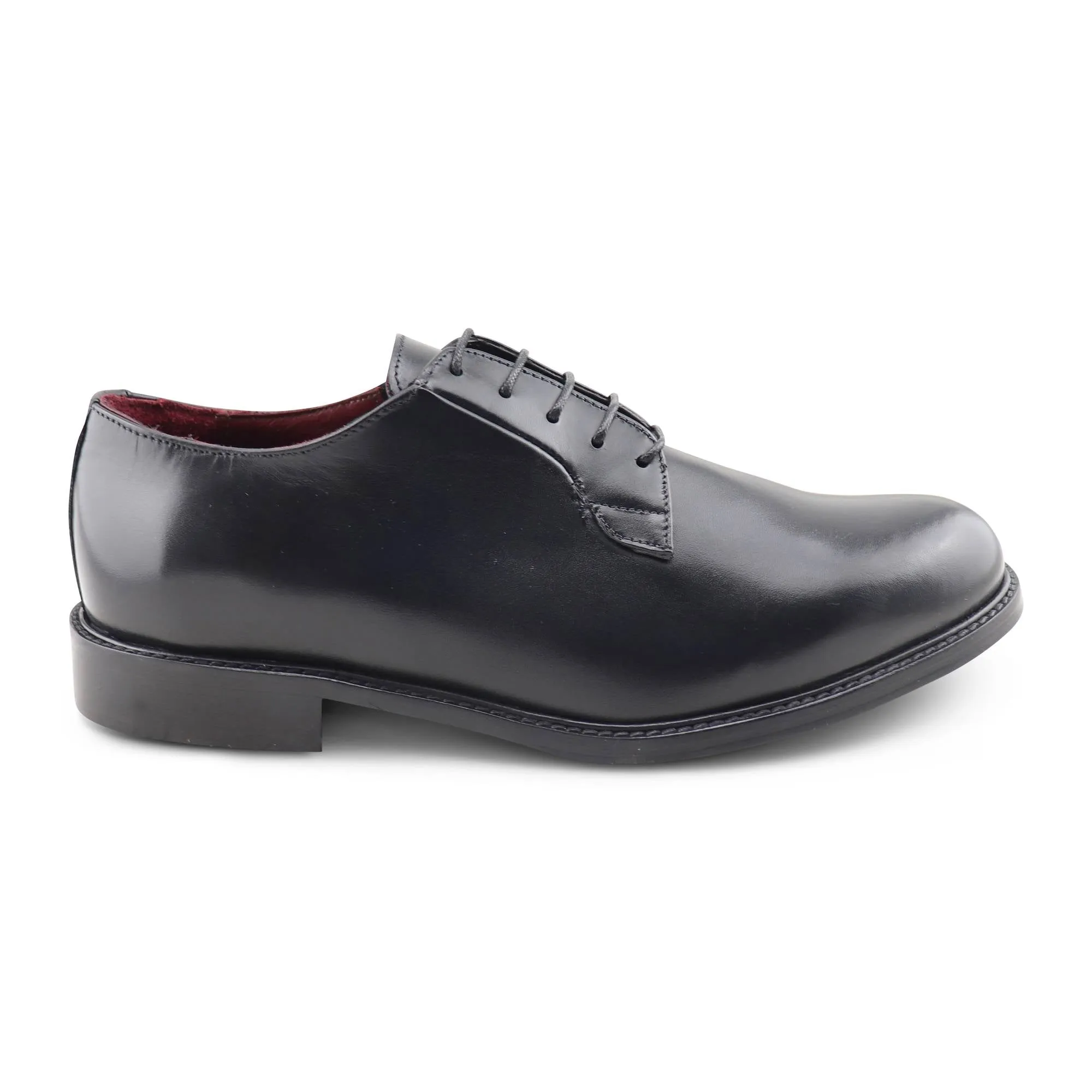 Derby nero in pelle