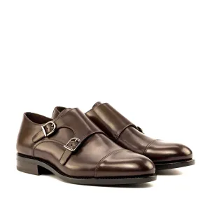 Double Monk in Dark Brown Box Calf