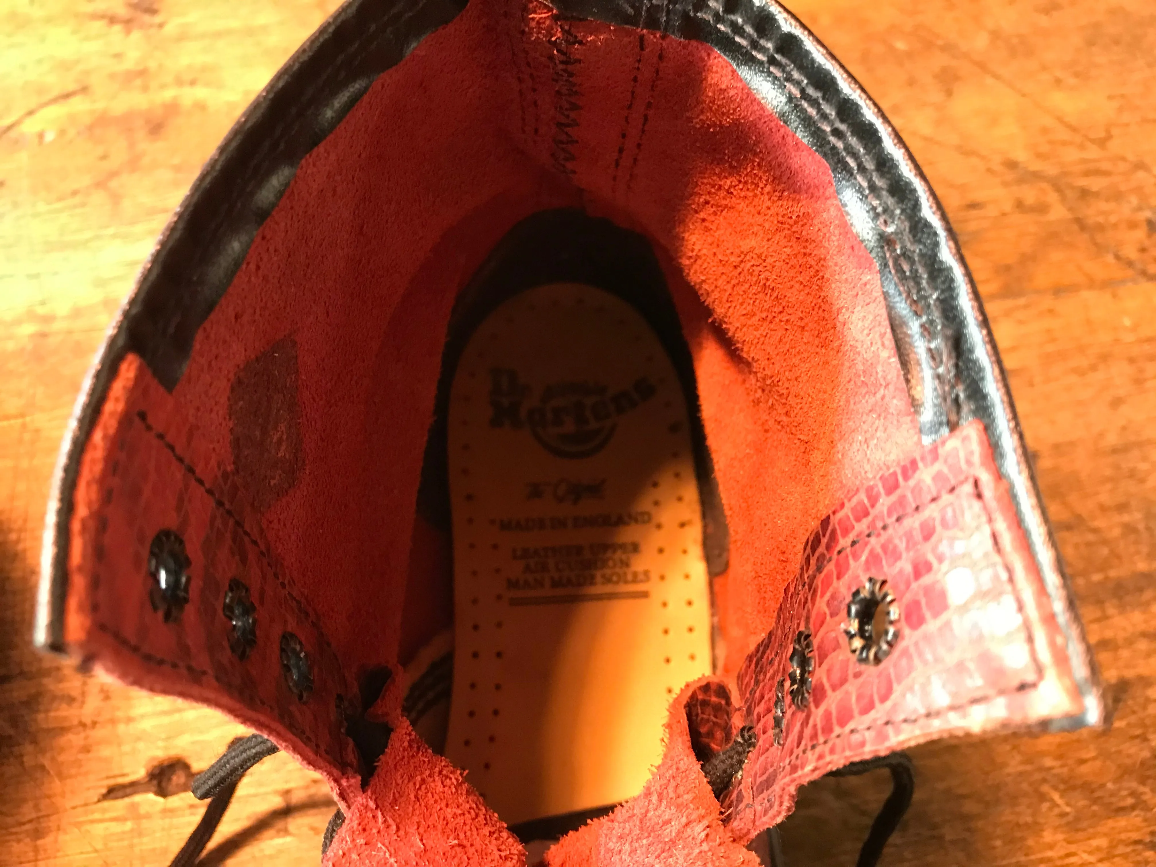 Dr Martens Rare Vintage Dark Red Boatex 1460 Women’s Boots Size UK 6 Made in England