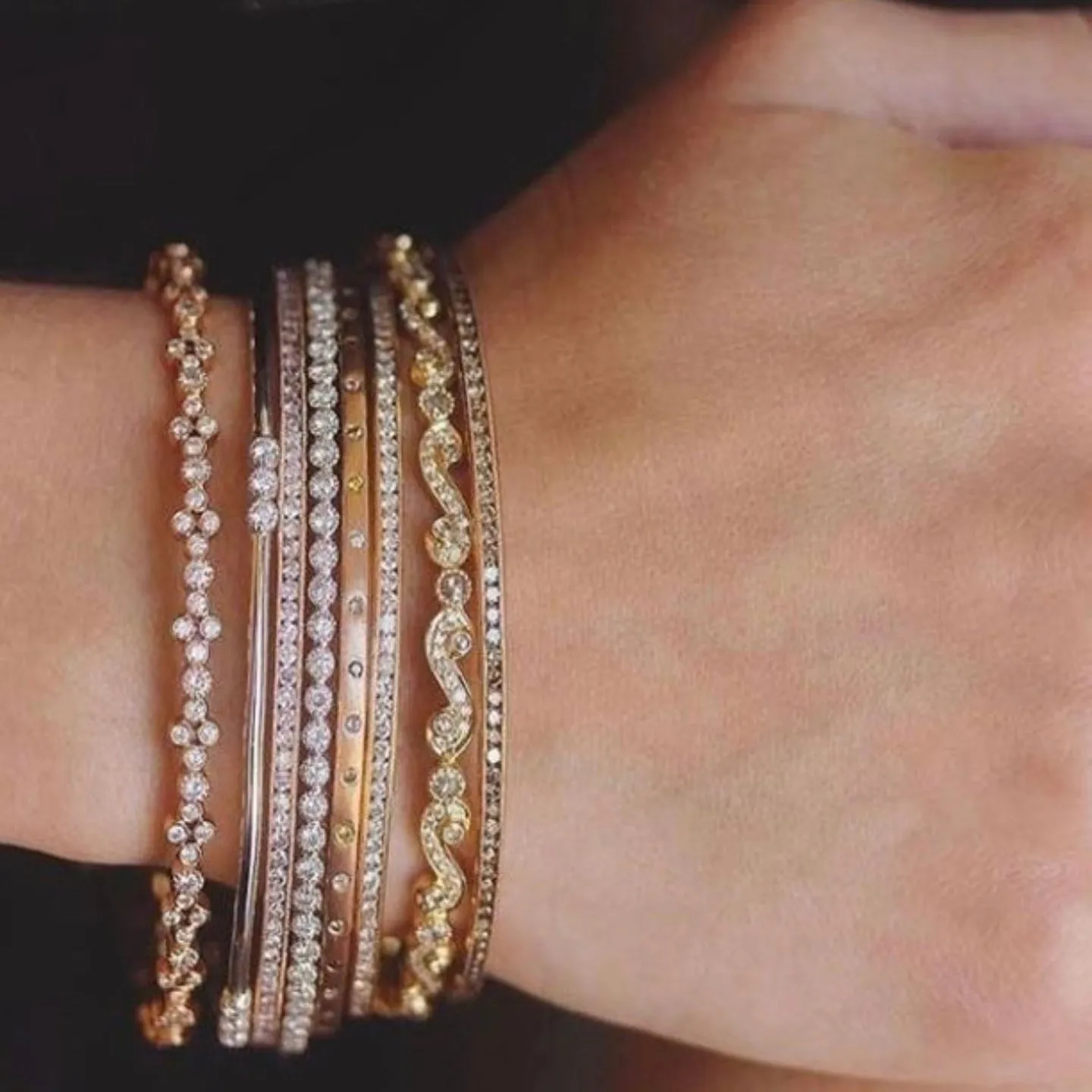 Dunes Multi-Color Diamond Bangle
