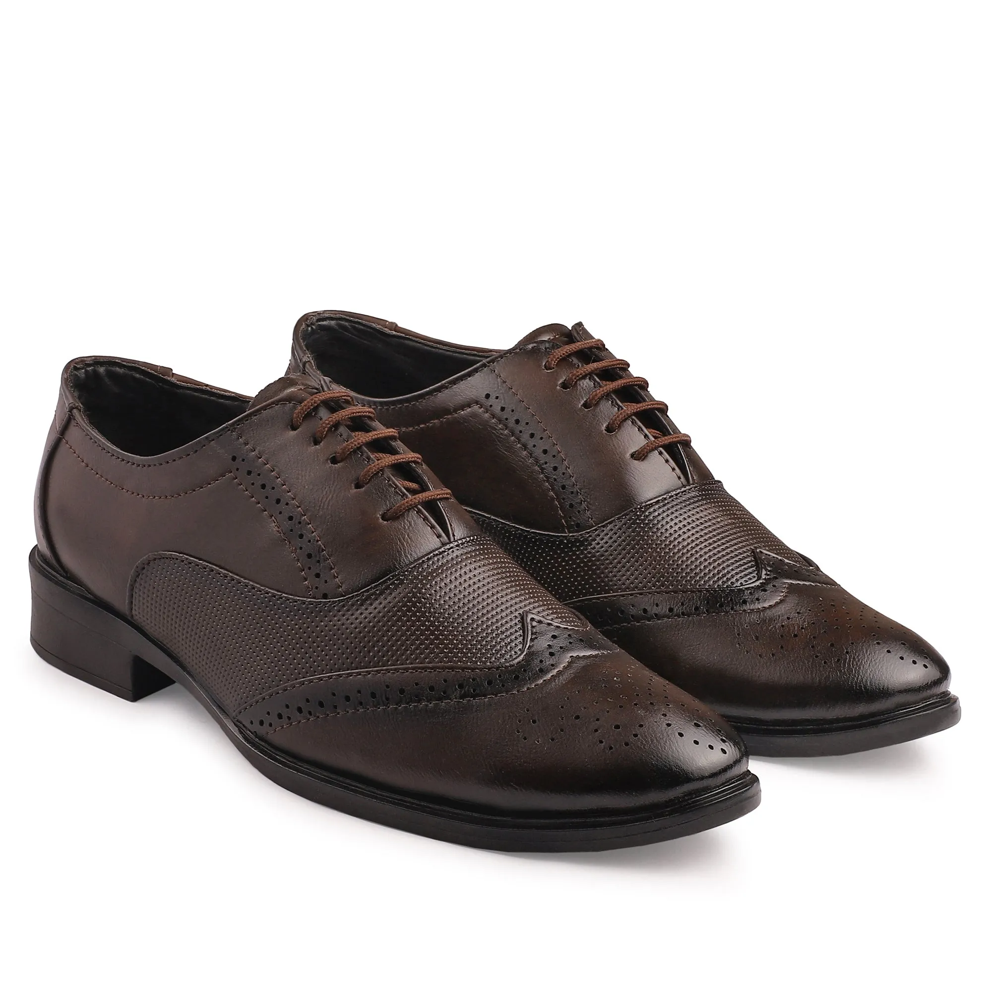 Dusk N Dazzling Brown Brogues for Men