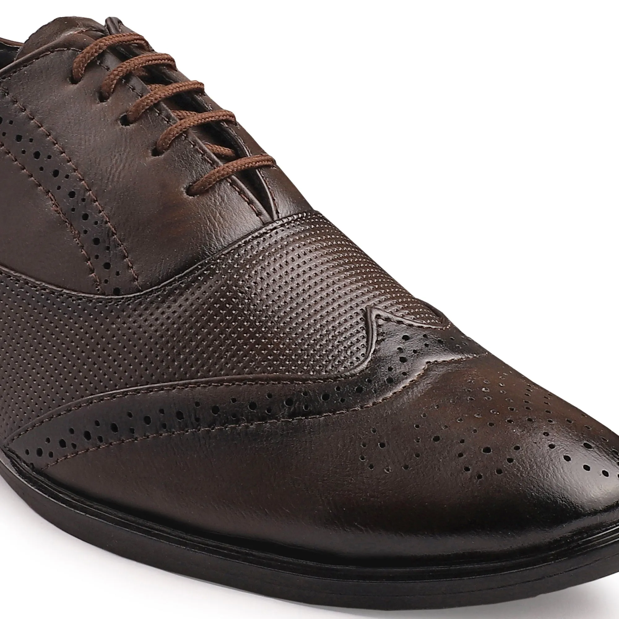 Dusk N Dazzling Brown Brogues for Men
