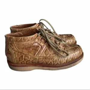 Embossed Alligator Western Shoes