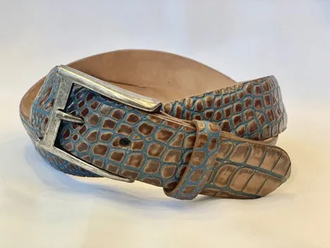 Embossed Crocodile Belt