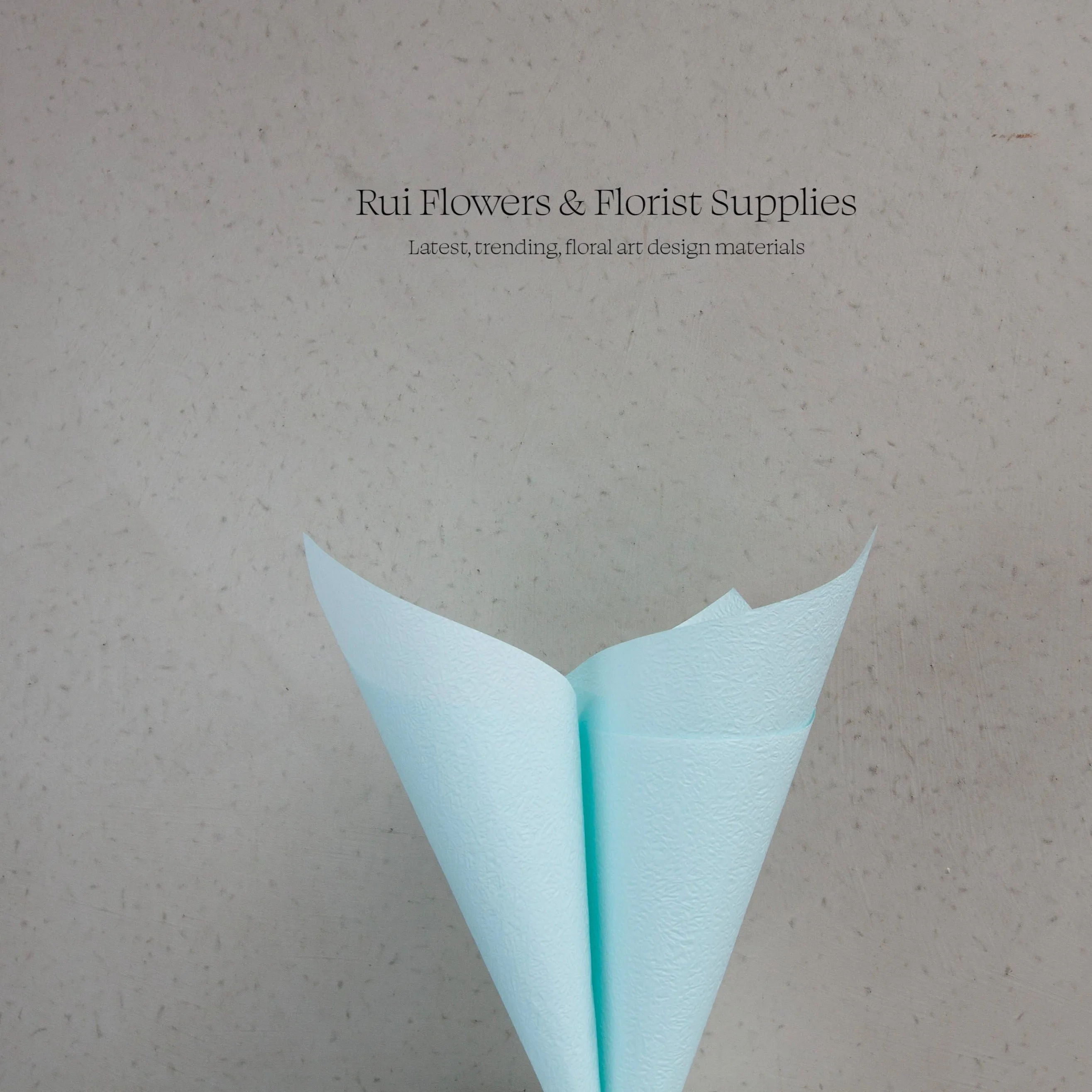 Embossed Flower Wrapping Paper Sky Blue Pack 20 (60x60cm)