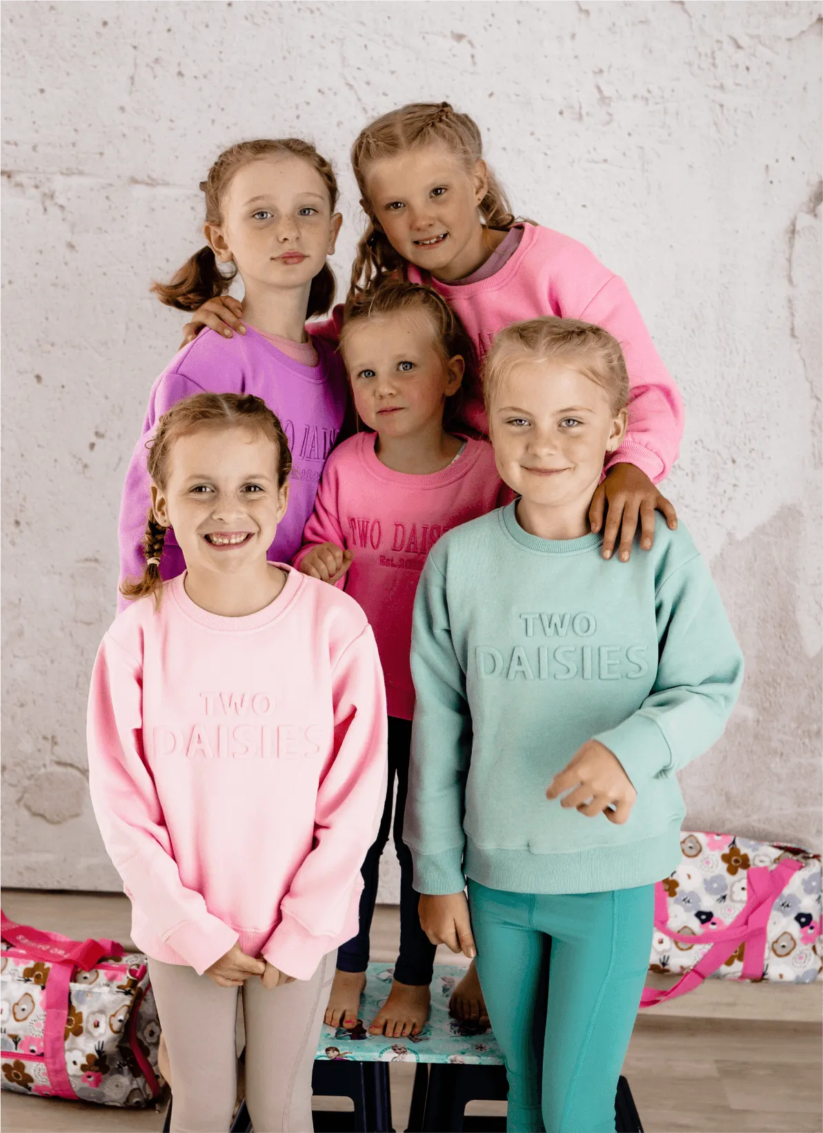 Embossed Kids Sweater Forest Green