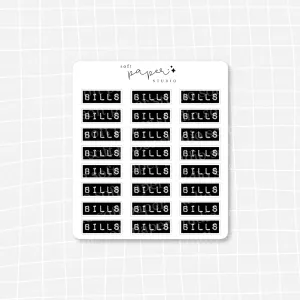 Embossed Label Text Stickers