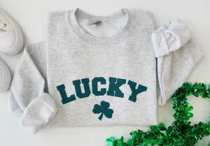 Embossed Lucky Puff St. Paddys Day Crewneck