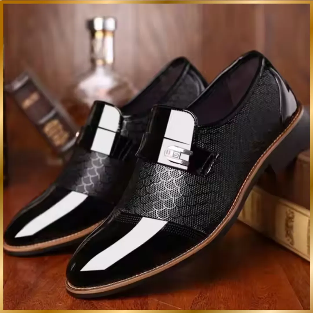 Embossed Oxford Formal Shoes