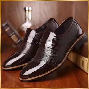 Embossed Oxford Formal Shoes