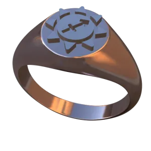 Embossed sunshine symbol