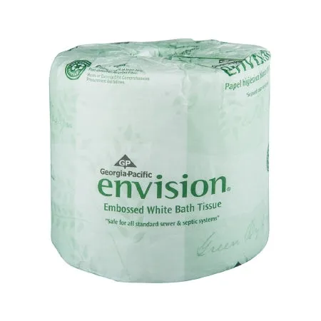 Envision EPA Compliant White Embossed Bathroom Tissue Roll -- 80 per case.