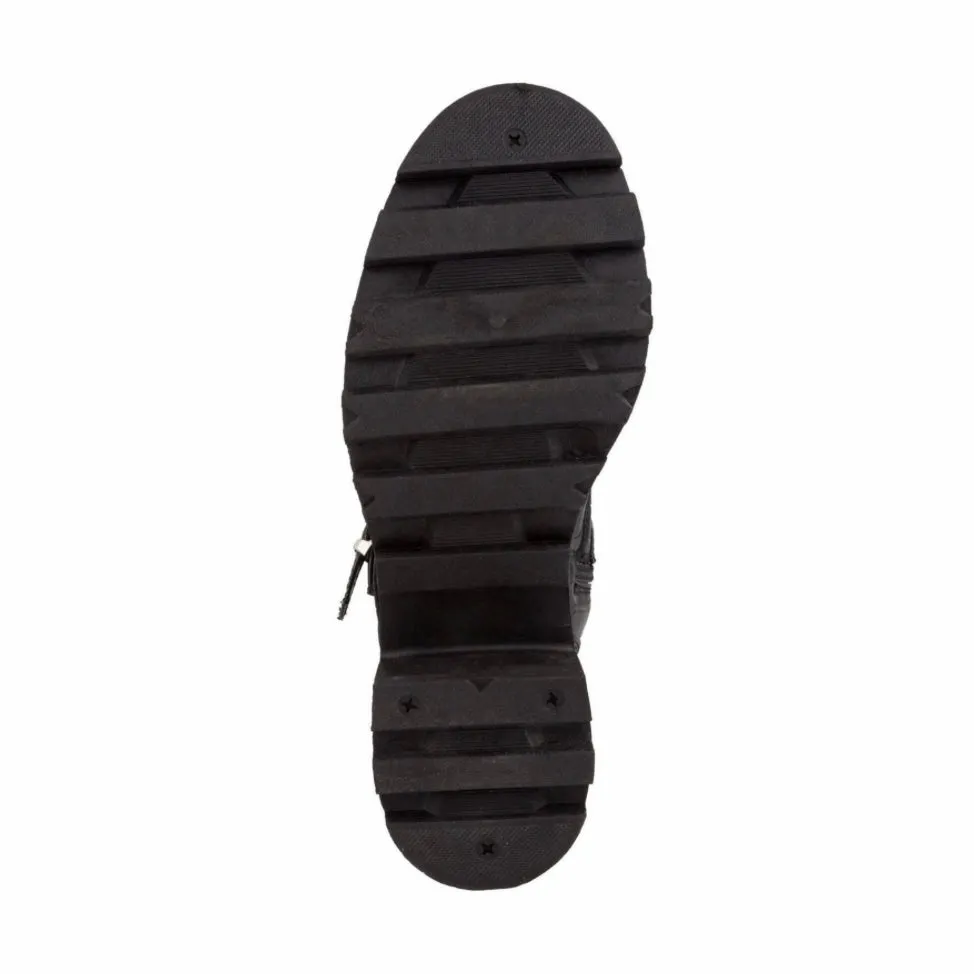 FILO Women's Lug Sole Croc Embossed Combats Boots