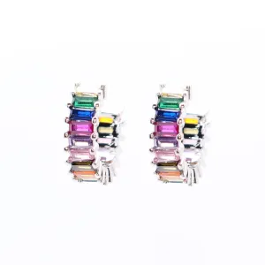 Flashy Hoops - Multi Silver