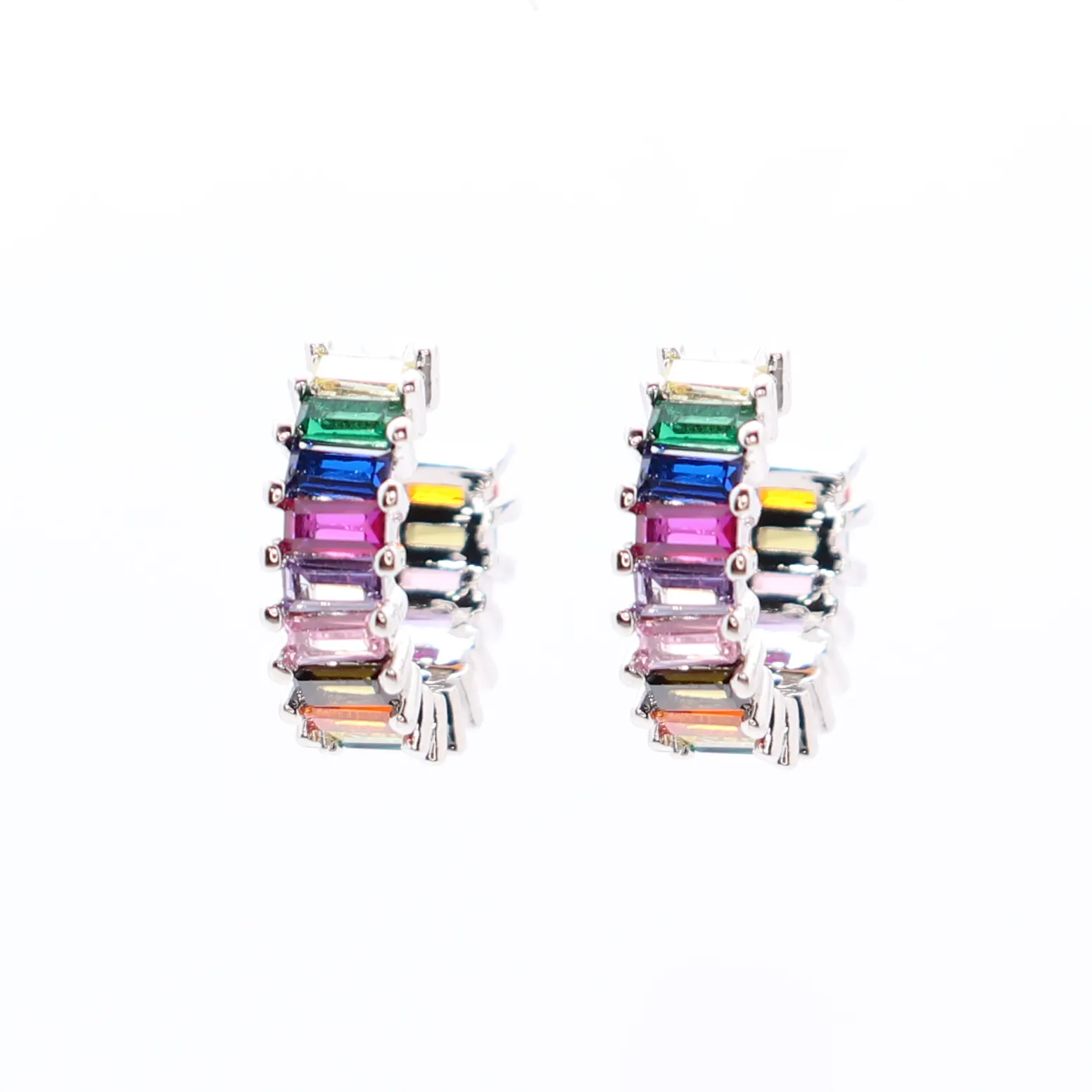 Flashy Hoops - Multi Silver