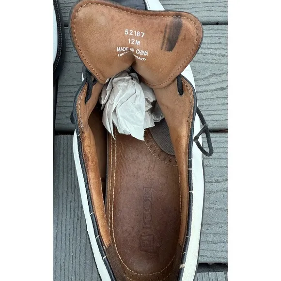 FootJoy FJ ICON Golf Shoes Mens 12M Black/White Athletic Full-Grain Leather