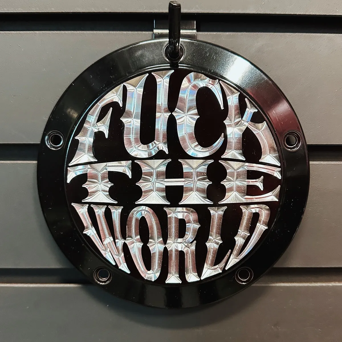 FTW M8 Softail Derby Cover - Gloss Black   Aluminum