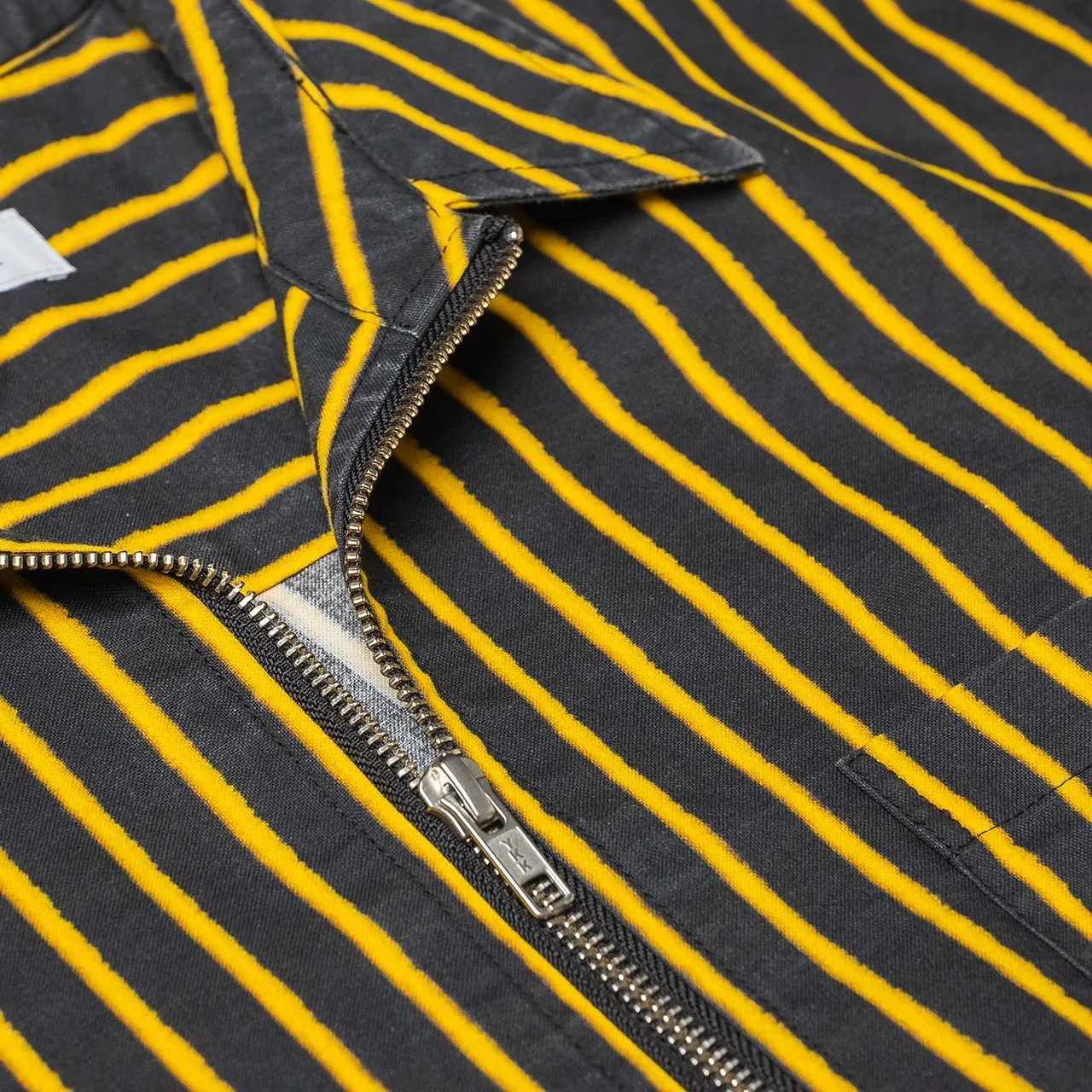 fucking awesome overspray stripe shirt (black / yellow)