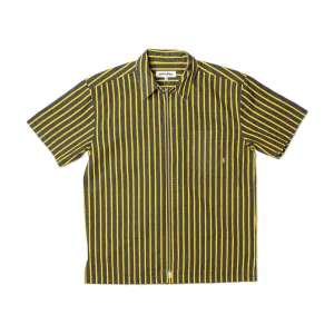 fucking awesome overspray stripe shirt (black / yellow)