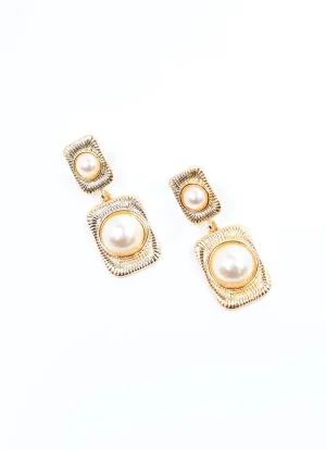 Giovonnie Pearl Drop Earring Gold