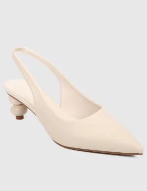 Glynis Pointed Toe Heels (Blanched Almond)