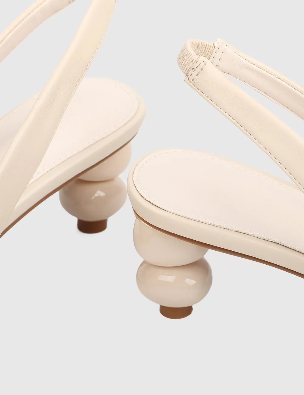Glynis Pointed Toe Heels (Blanched Almond)
