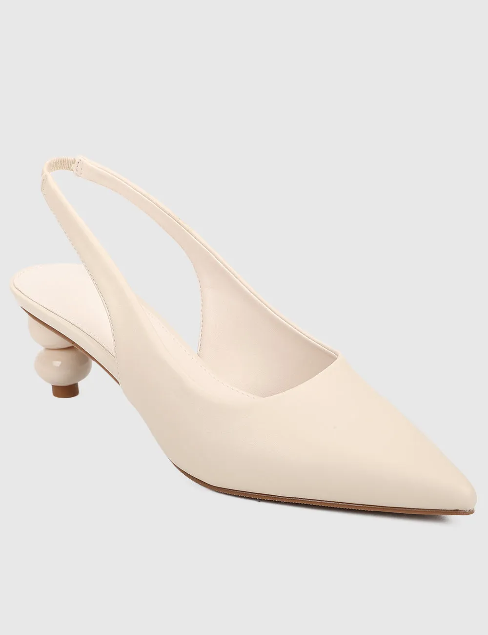 Glynis Pointed Toe Heels (Blanched Almond)
