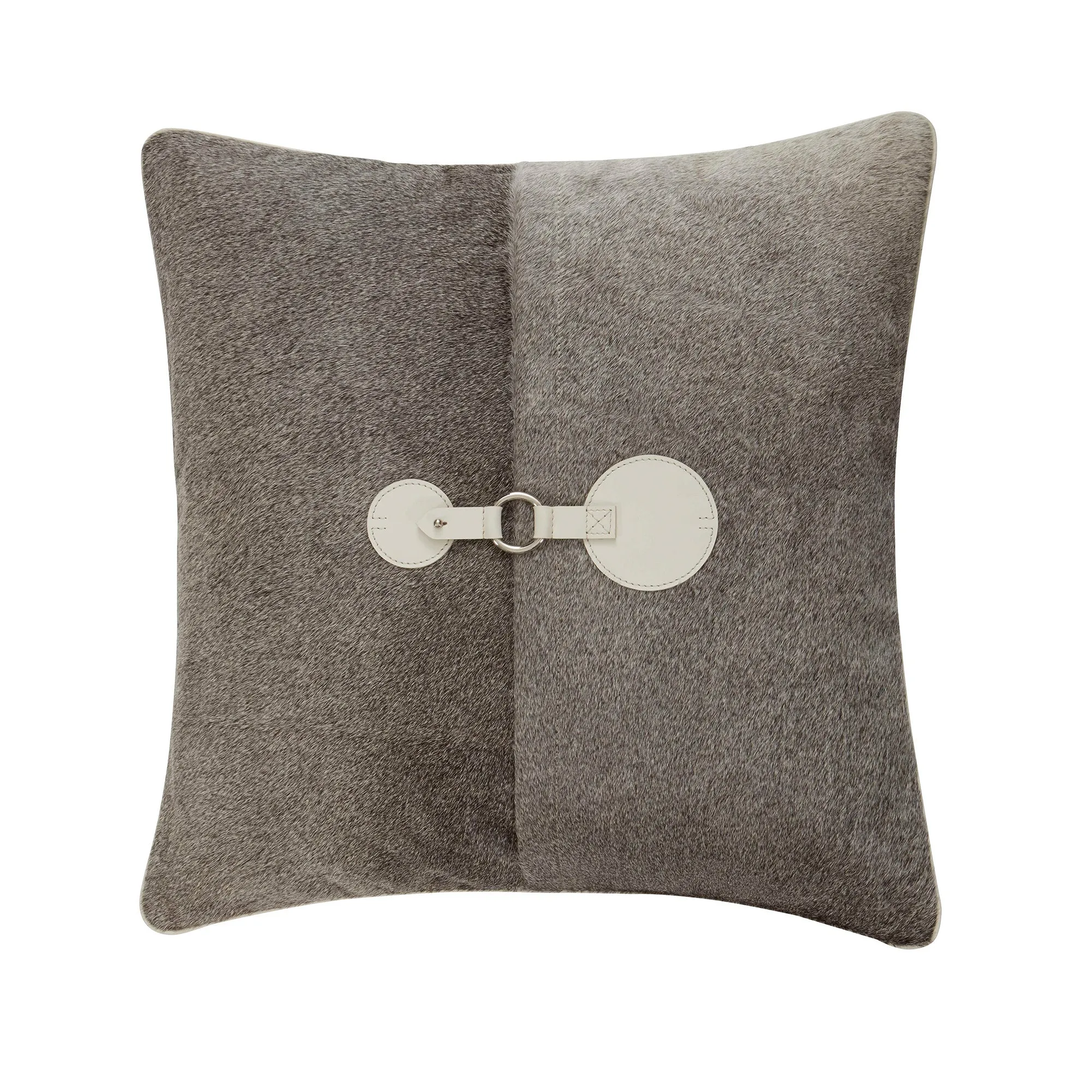 Grey Boulder Hair On Hide Pillow